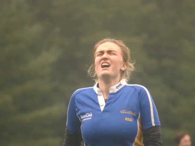 Unrelenting tennis influence, yet Rochelle Humes's rugby shirt and denim ensemble epitomizes the...