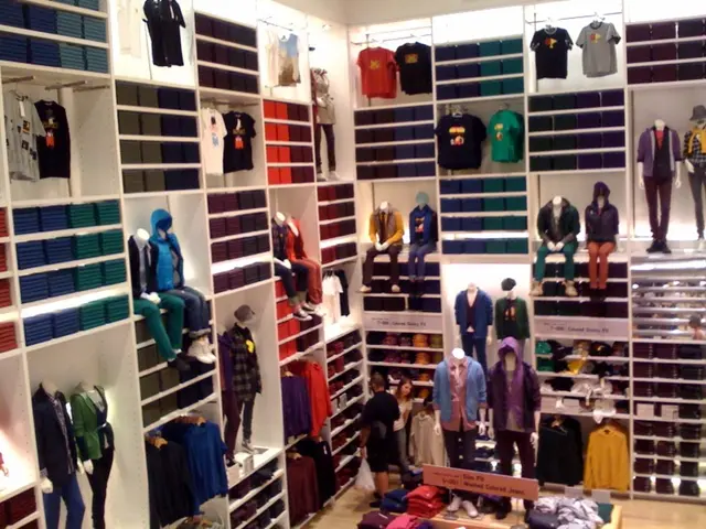 This image looks like a shop, there are some mannequins and also we can see some shelves with the...