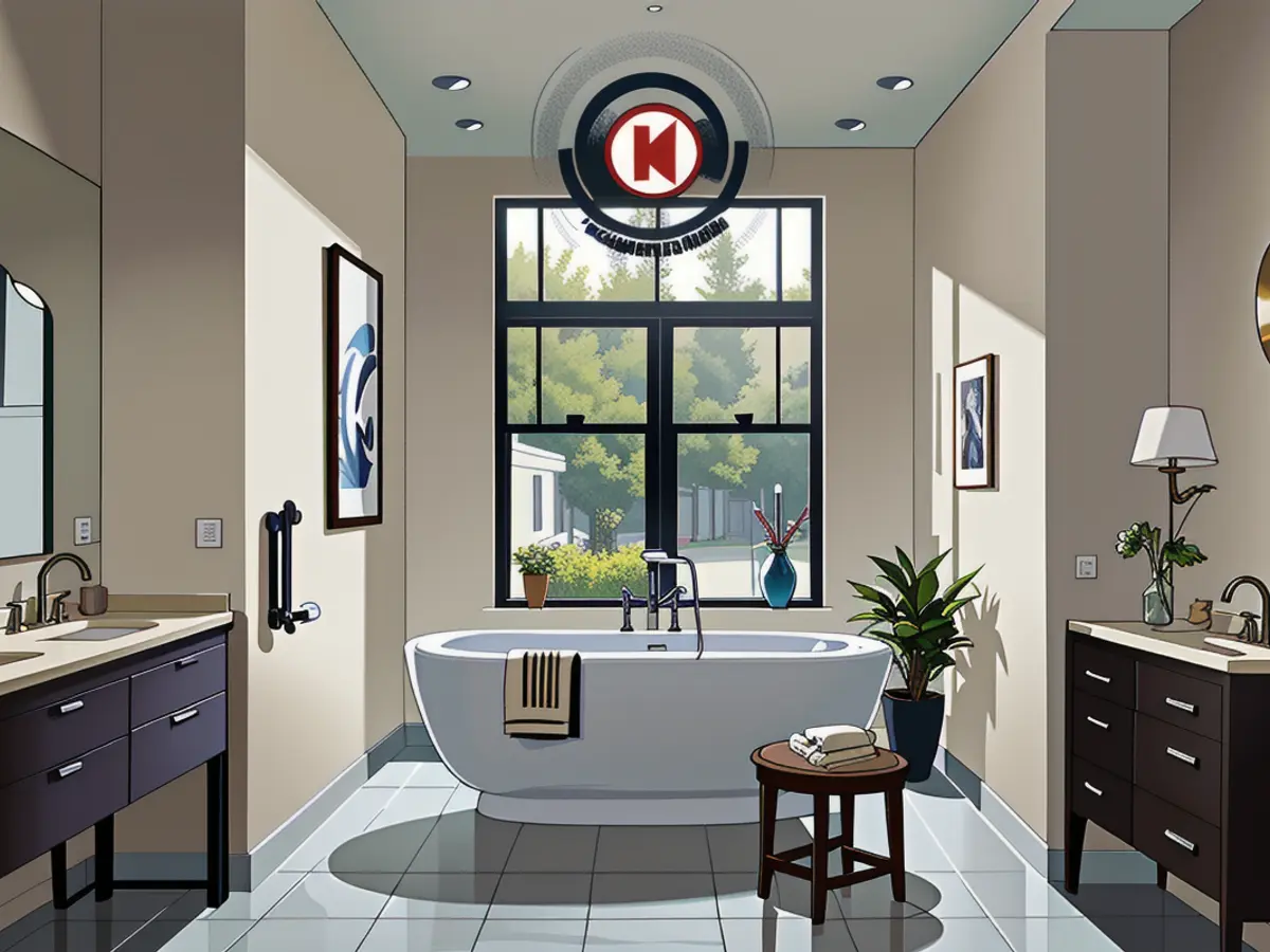 Remodeled washroom adorned with Benjamin Moore's Alabaster hue. Fourteen Thoughtfully Selected Shades for Bathroom Walls