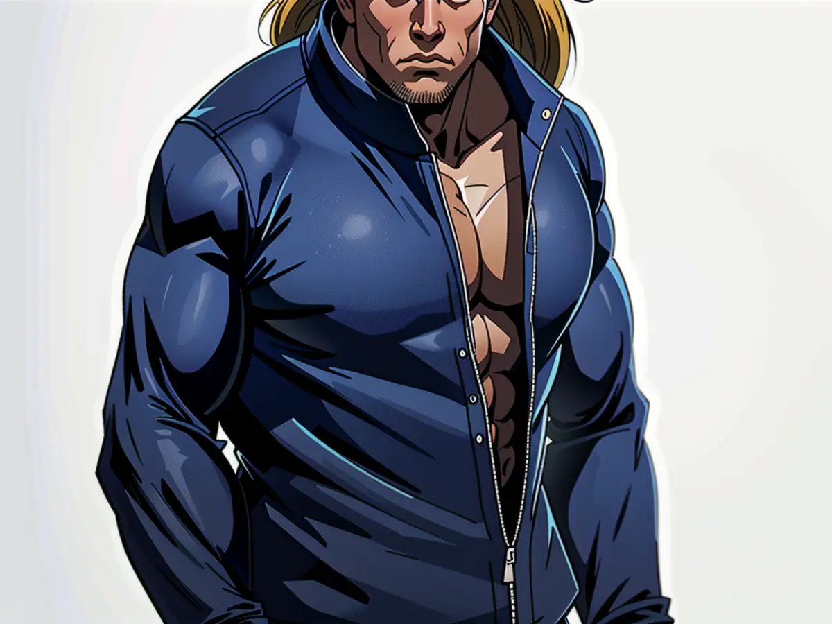 Obscene object seized by police during nighttime raid on local porn studio Individual sporting lengthy locks, donned in a laid-back jacket over a sweater, exhibits a self-assured stance.